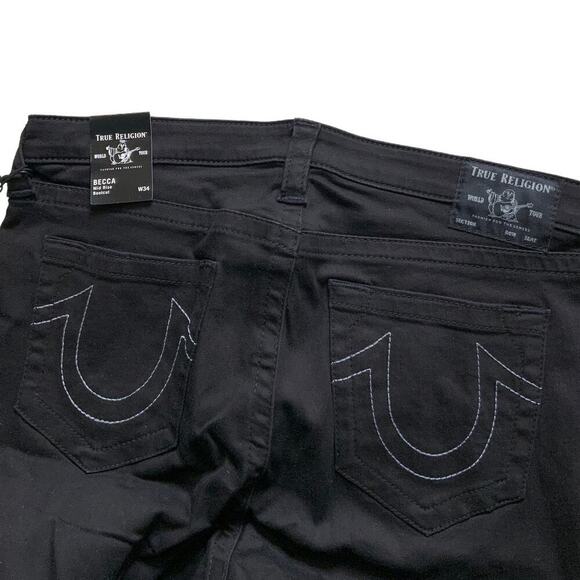 True Religion Becca Jeans Women's Plus Size 14 Mid Rise Bootcut Stretch Denim - Picture 8 of 16